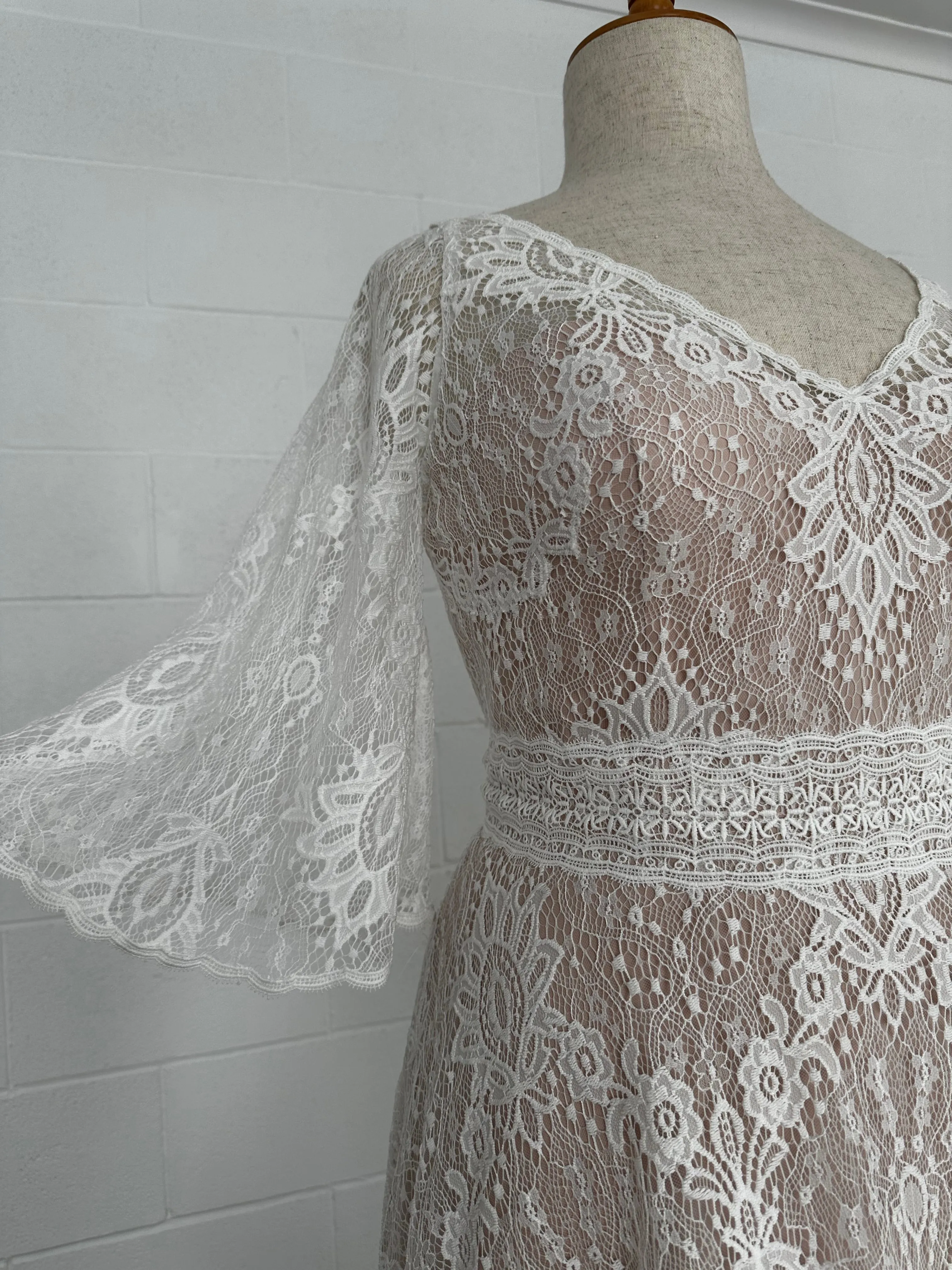 Grace #1640 Lace Flutter Sleeve Bridal Gown
