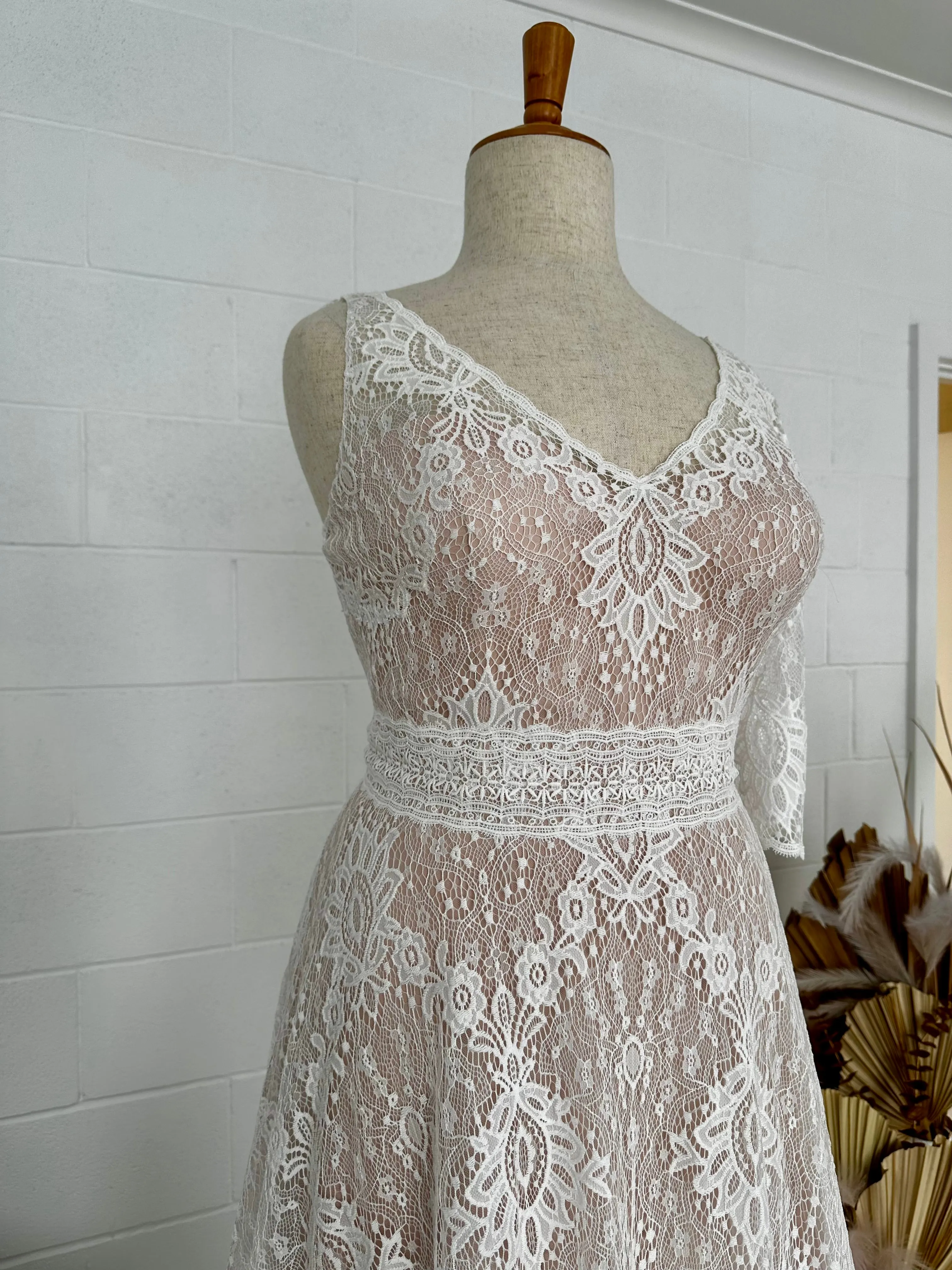Grace #1640 Lace Flutter Sleeve Bridal Gown