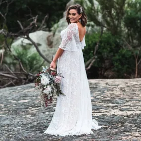 Grace #1640 Lace Flutter Sleeve Bridal Gown