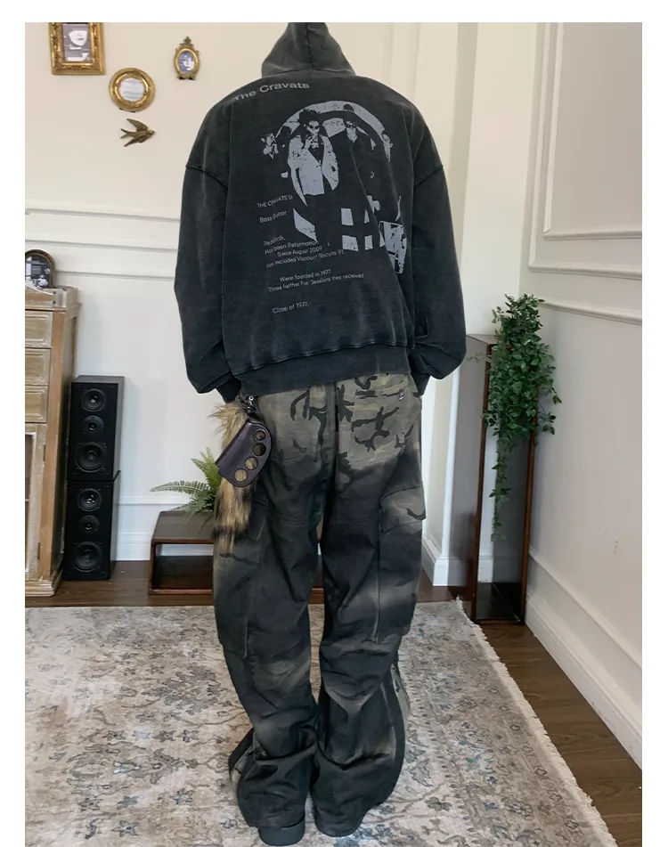 Gradient Wide Leg Casual Pants