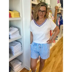 Hatley Paxton V-Neck Tee - White