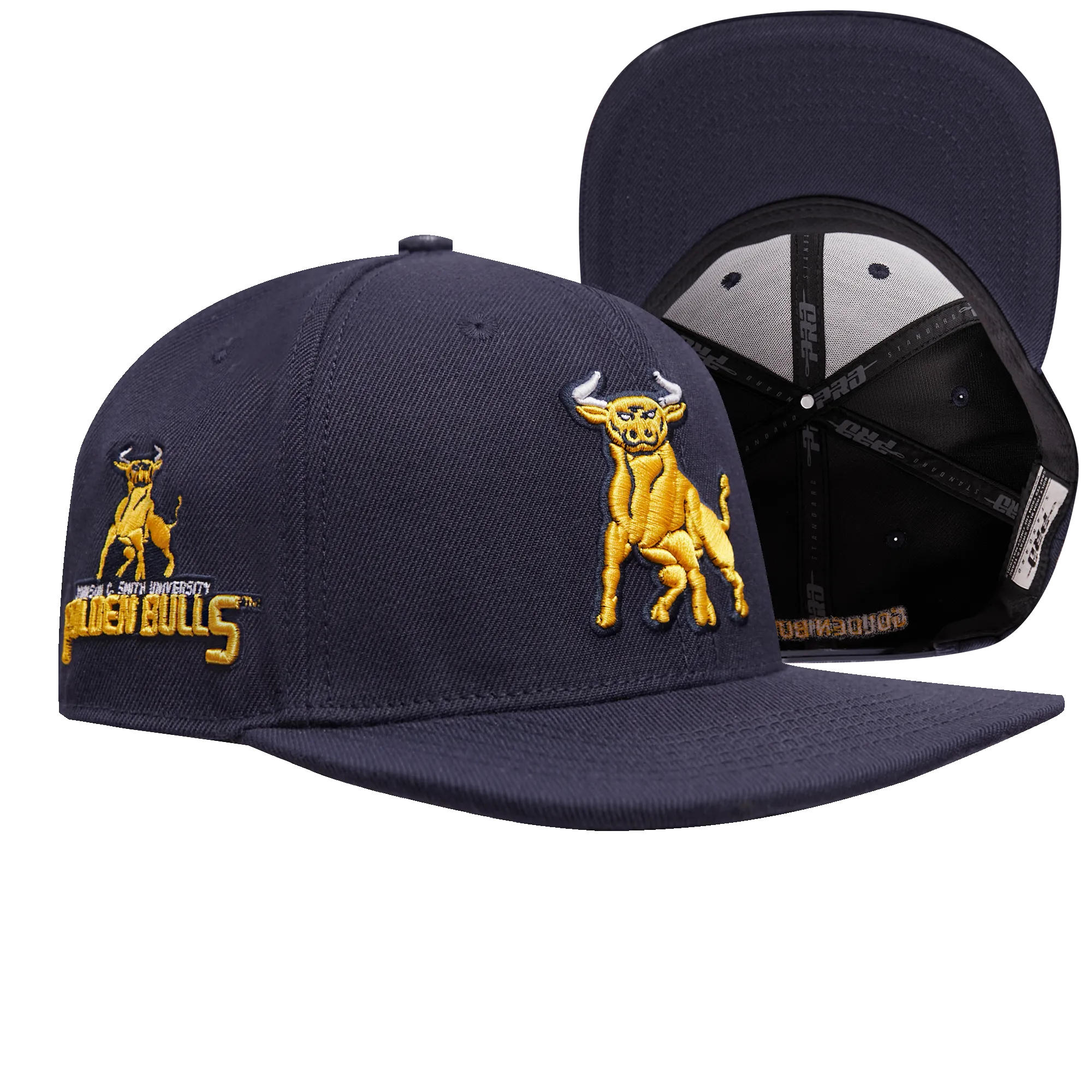 JOHNSON C. SMITH UNIVERSITY CLASSIC UNISEX WOOL SNAPBACK HAT (MIDNIGHT NAVY)