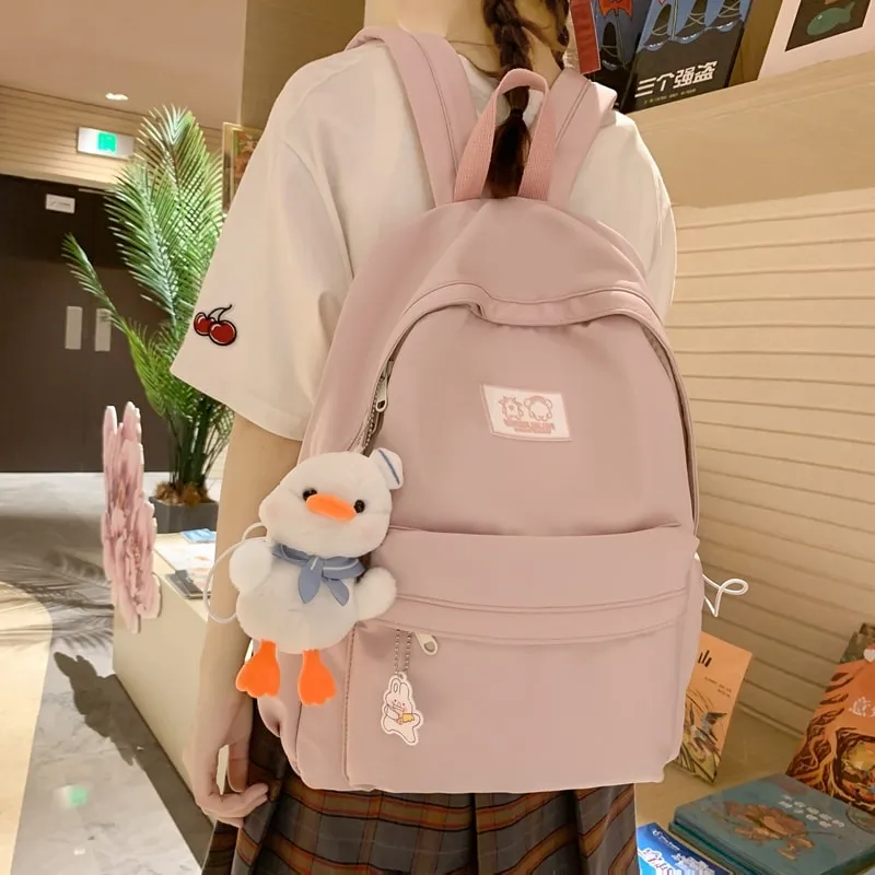 Kawaii Korean Students Nylon Backpack
