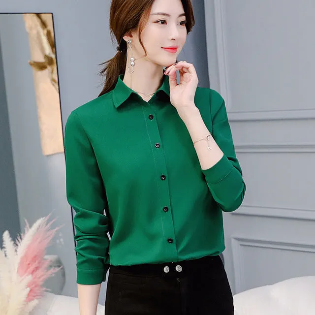 Korean Slim Wild Women Shirts 2019 New Spring Summer