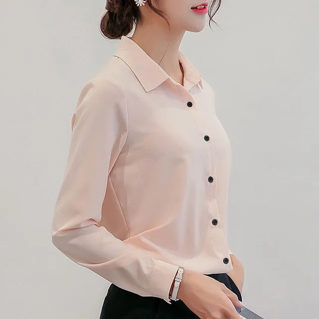 Korean Slim Wild Women Shirts 2019 New Spring Summer