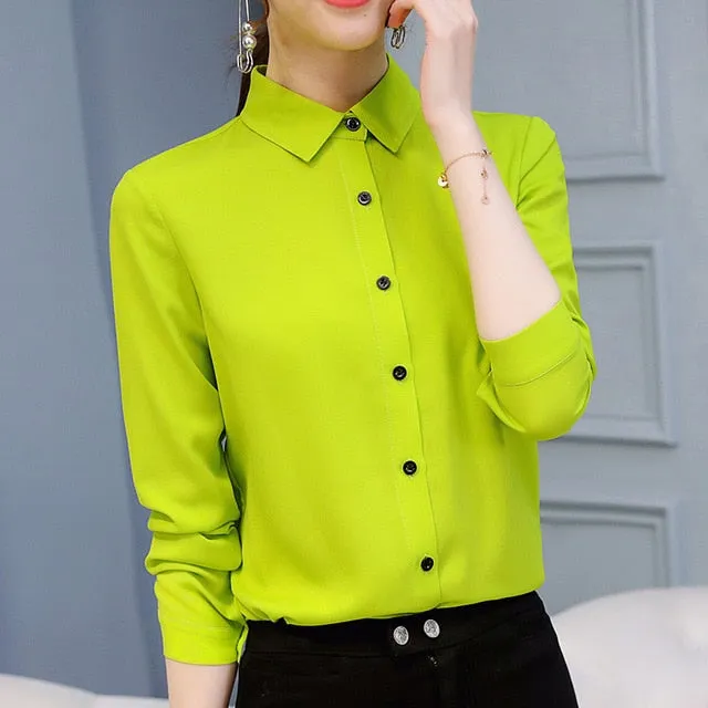 Korean Slim Wild Women Shirts 2019 New Spring Summer