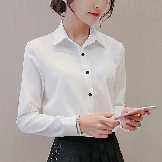 Korean Slim Wild Women Shirts 2019 New Spring Summer