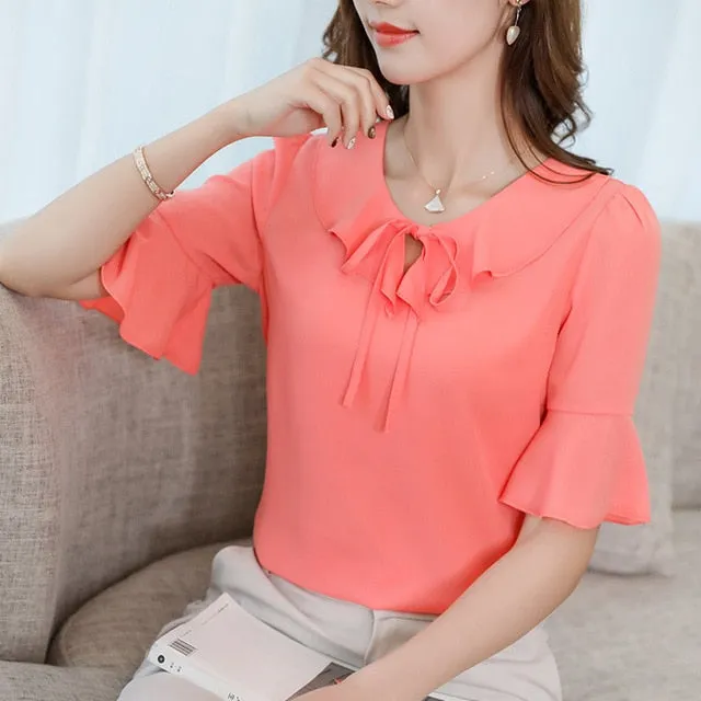 Korean Slim Wild Women Shirts 2019 New Spring Summer