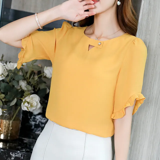 Korean Slim Wild Women Shirts 2019 New Spring Summer