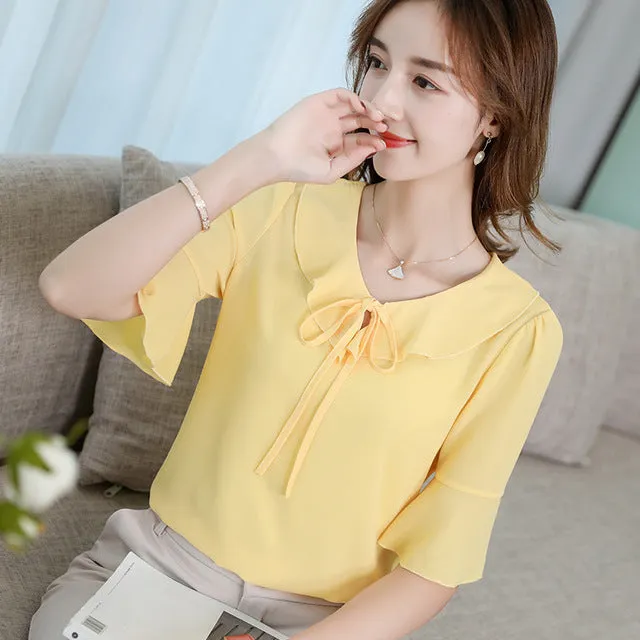Korean Slim Wild Women Shirts 2019 New Spring Summer