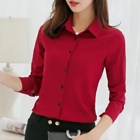 Korean Slim Wild Women Shirts 2019 New Spring Summer