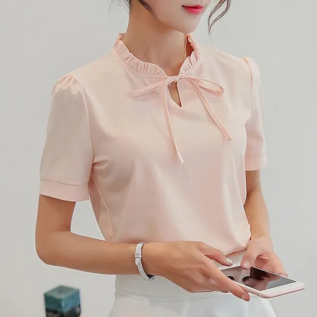 Korean Slim Wild Women Shirts 2019 New Spring Summer