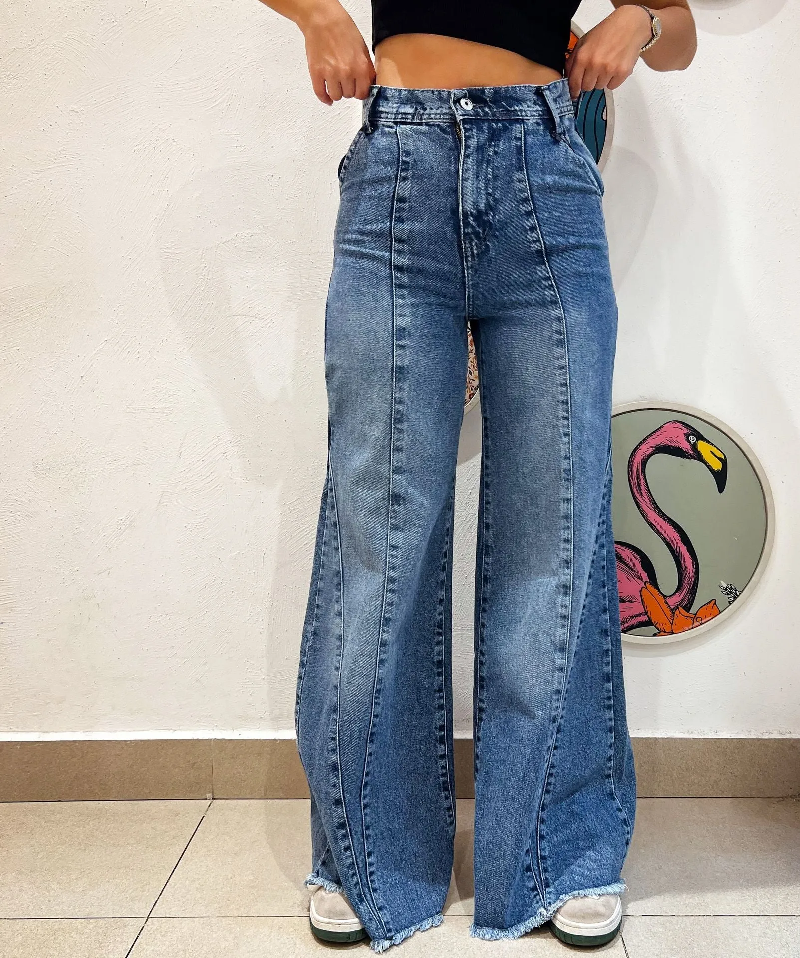 Laid-Back Denim Pants