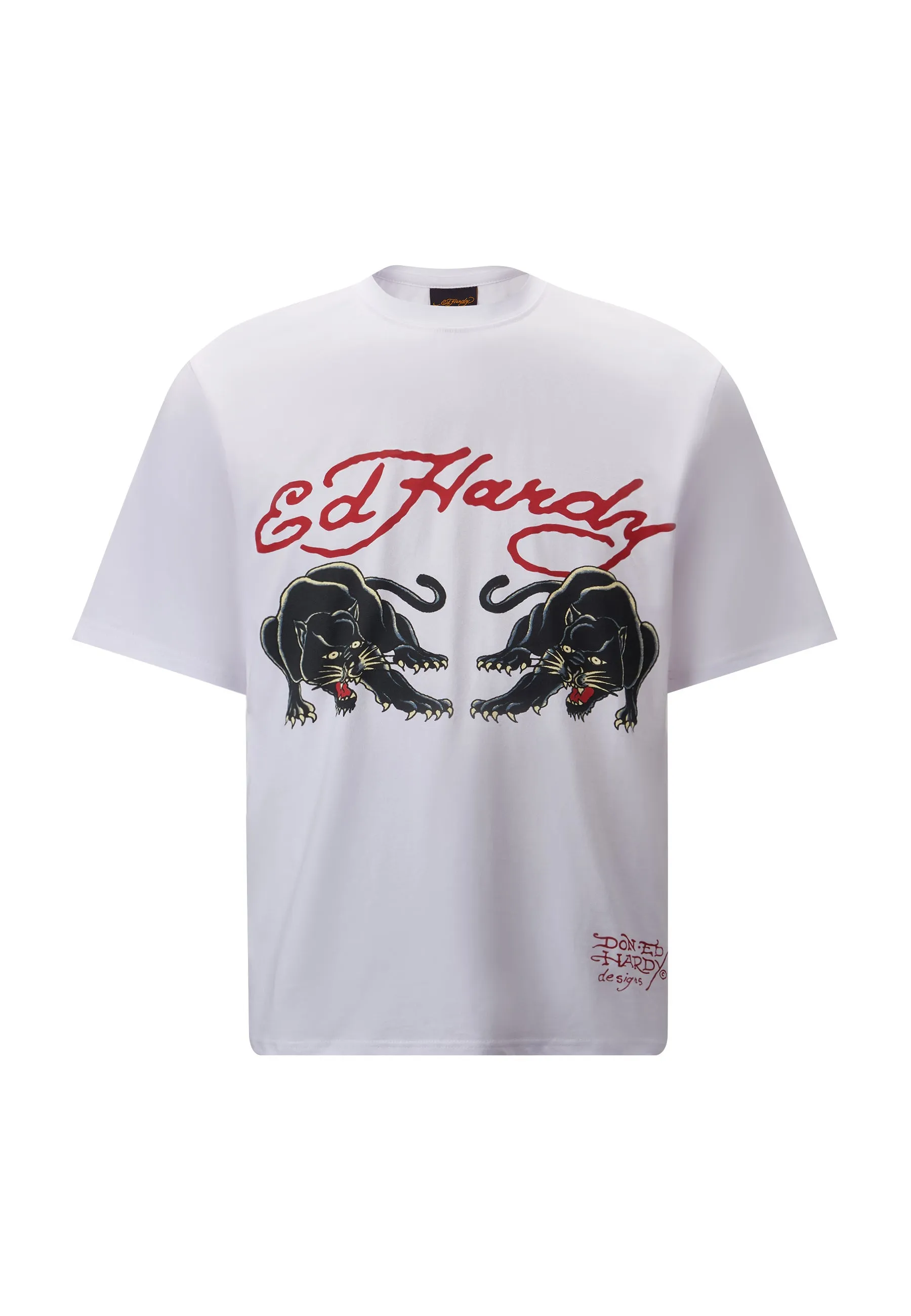 Mens Double-Panther T-Shirt - White