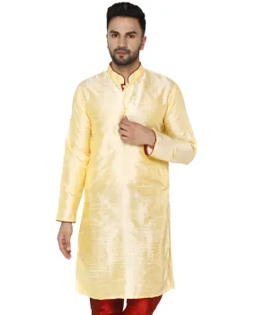 Men's Tunic Cotton Kurta Long Shirt Regular Fit Beige