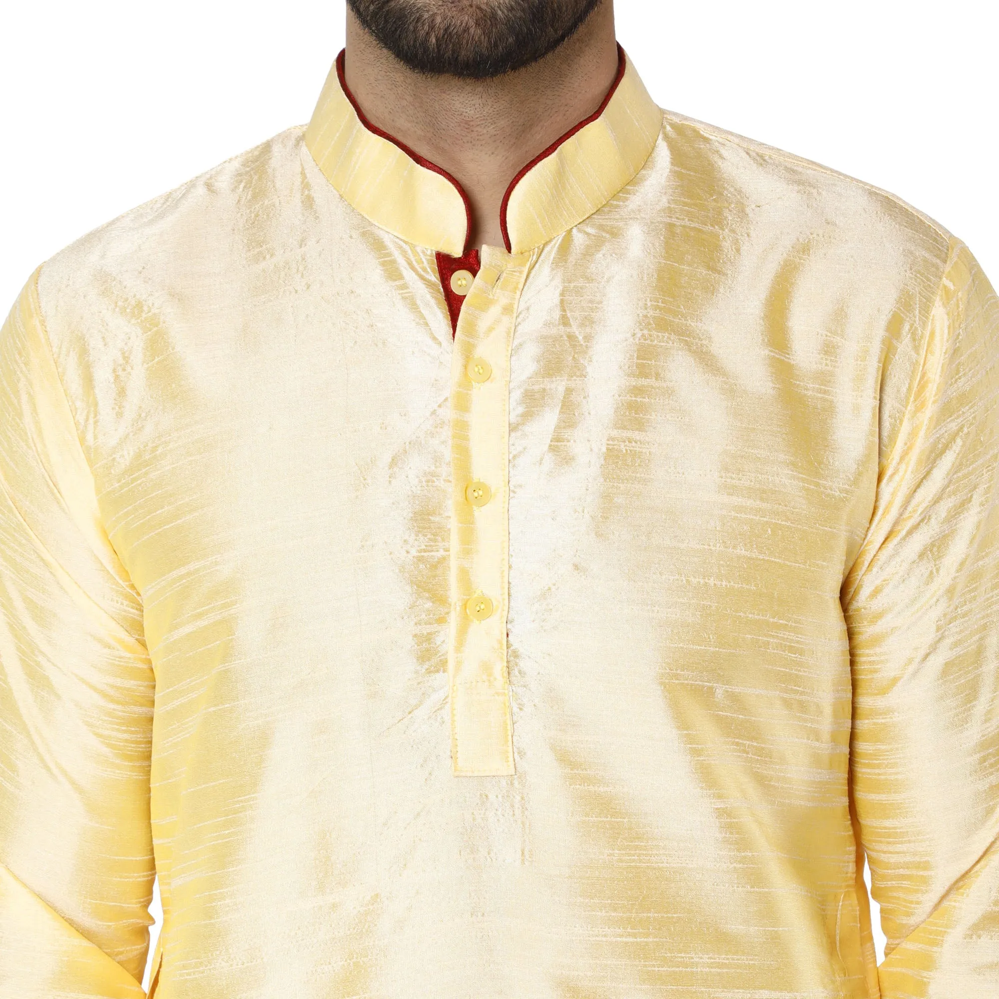 Men's Tunic Cotton Kurta Long Shirt Regular Fit Beige