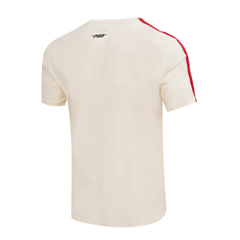 MLB ATLANTA BRAVES RETRO CLASSIC MEN'S STRIPED TOP (EGGSHELL/ RED)