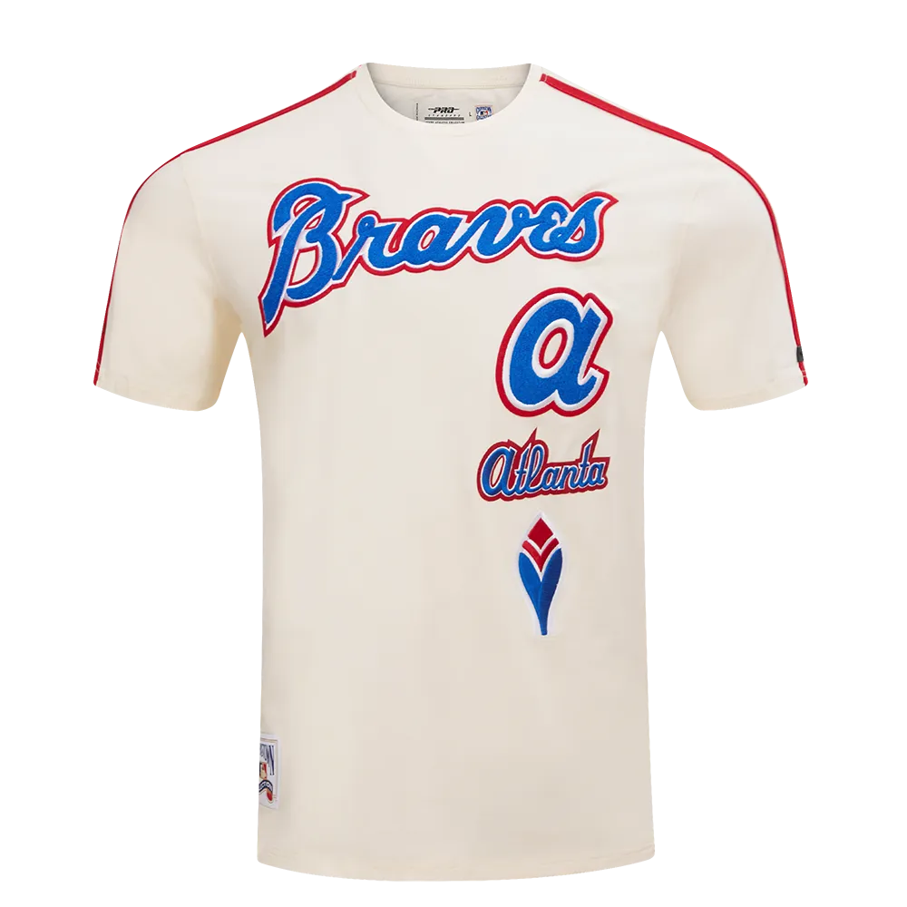 MLB ATLANTA BRAVES RETRO CLASSIC MEN'S STRIPED TOP (EGGSHELL/ RED)