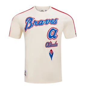 MLB ATLANTA BRAVES RETRO CLASSIC MEN'S STRIPED TOP (EGGSHELL/ RED)