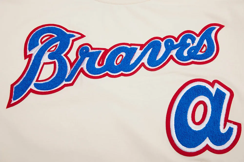 MLB ATLANTA BRAVES RETRO CLASSIC MEN'S STRIPED TOP (EGGSHELL/ RED)