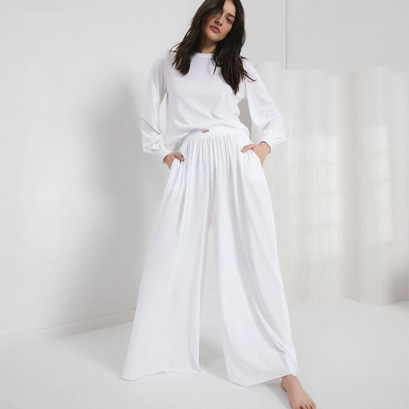 Organic Pima Wide Leg Pant