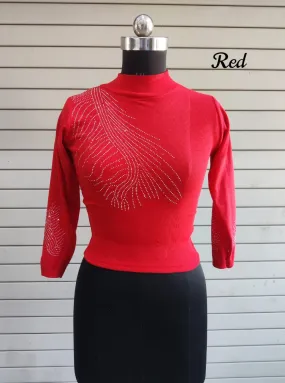 Party Wear Fancy Woolen Blouse
