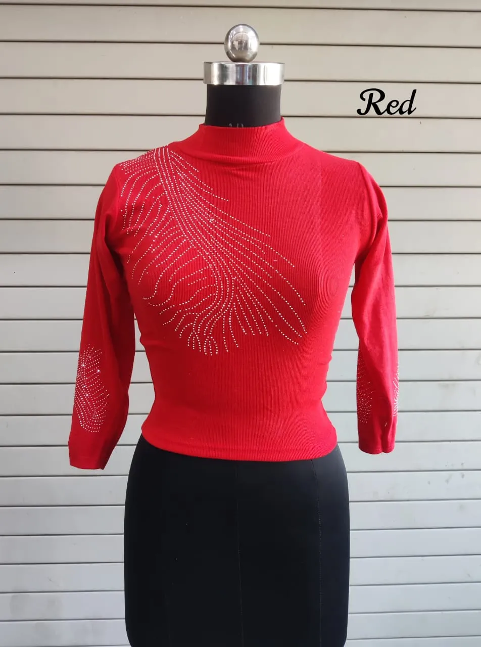 Party Wear Fancy Woolen Blouse