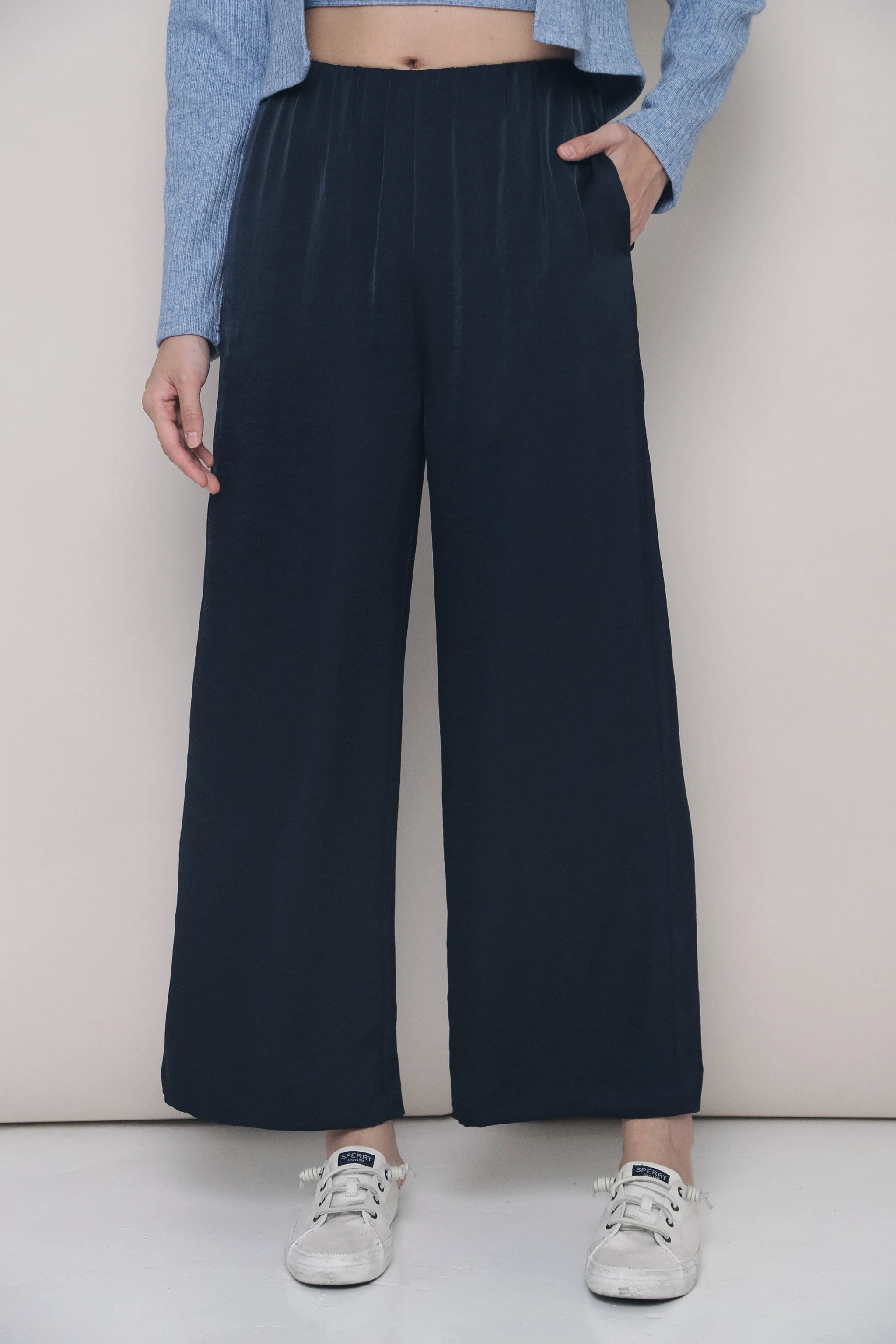 Petite Daydreamer Wide Leg Pants Navy
