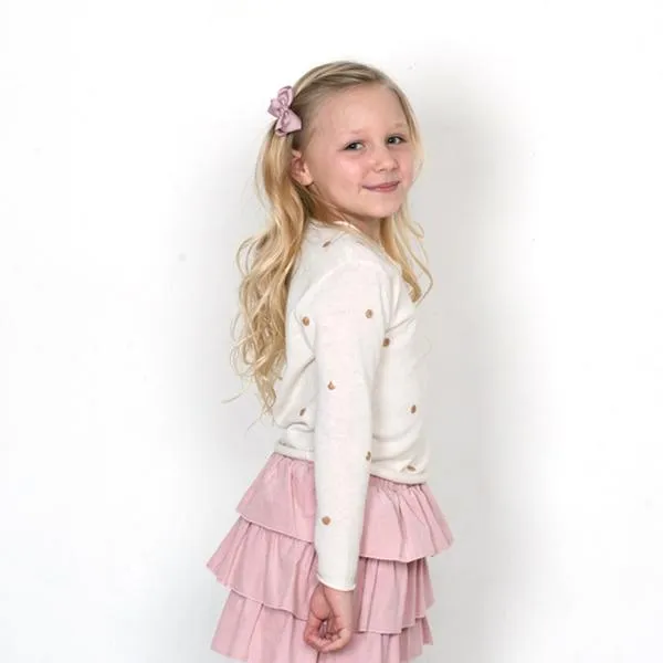 Polly Top With Gold Polka Dots - Cream