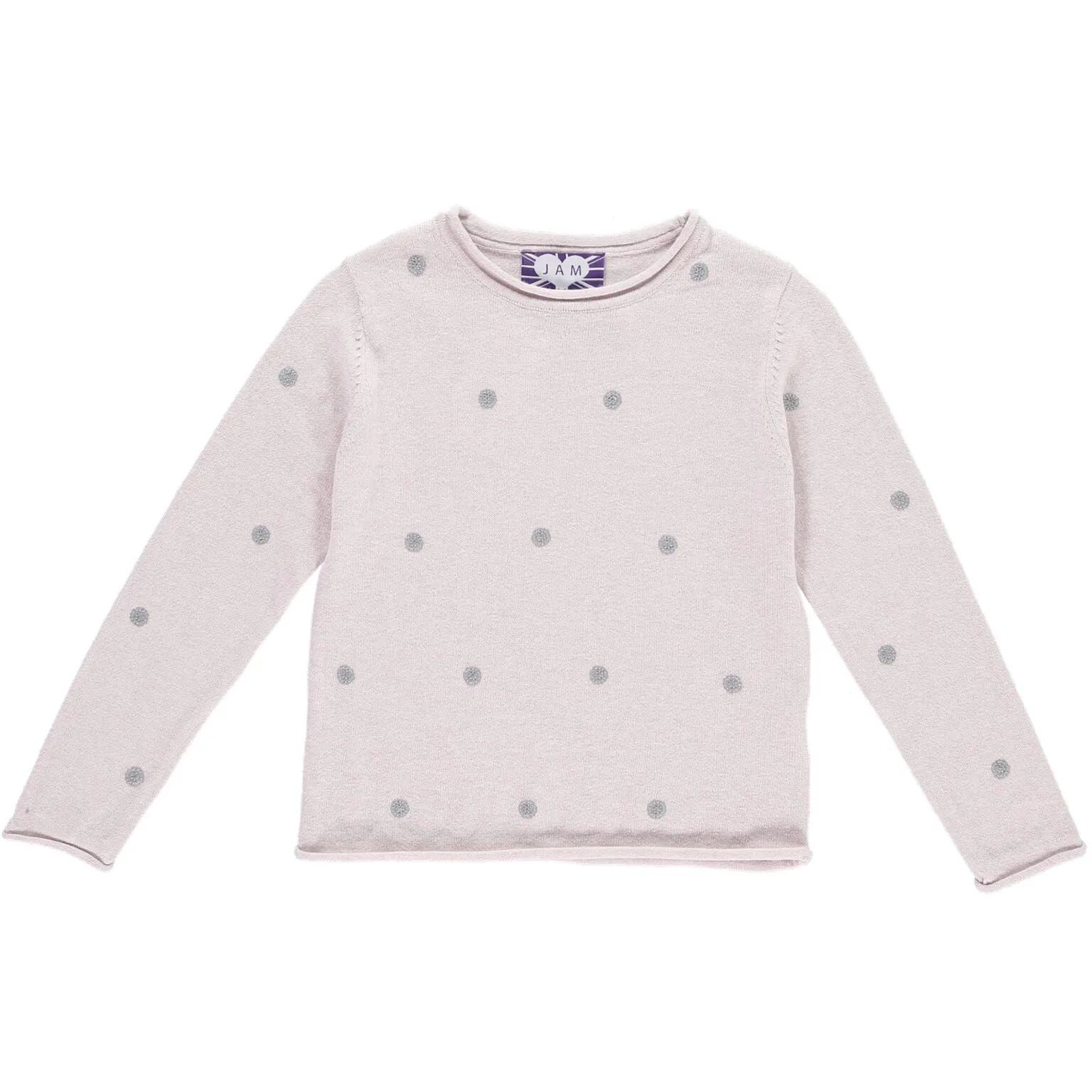 Polly Top With Silver  Polka Dots - Pink