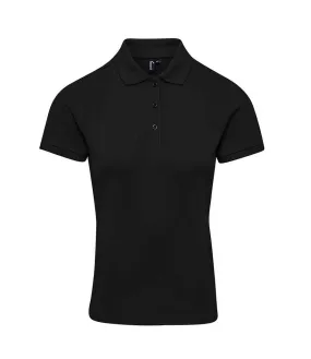 Premier Ladies Coolchecker® Plus Piqué Polo Shirt | Black