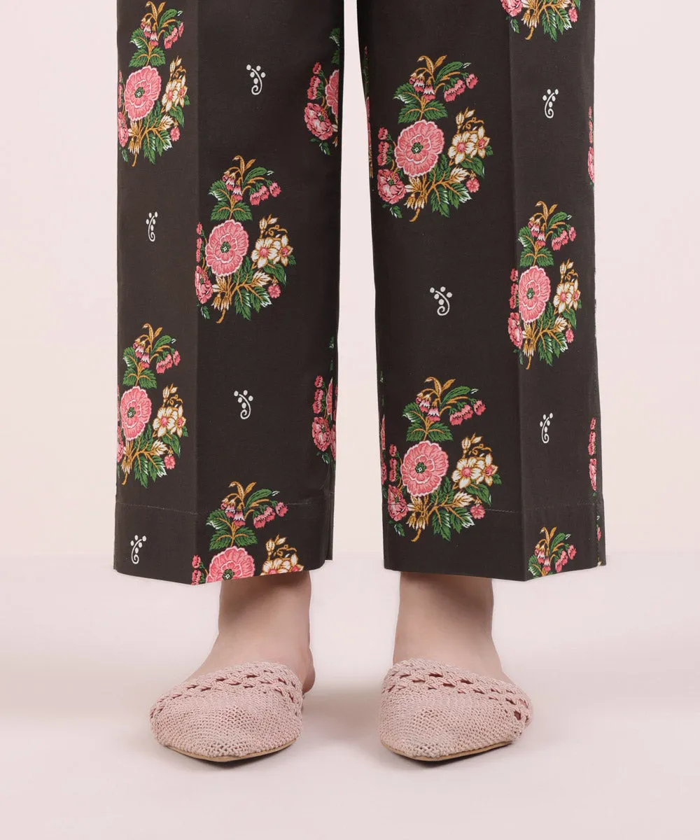 Printed Cambric Straight Pants