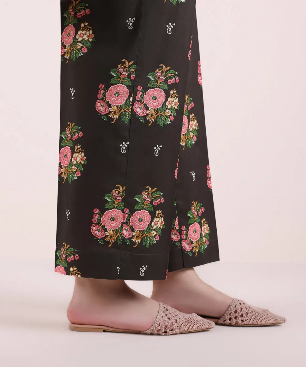 Printed Cambric Straight Pants