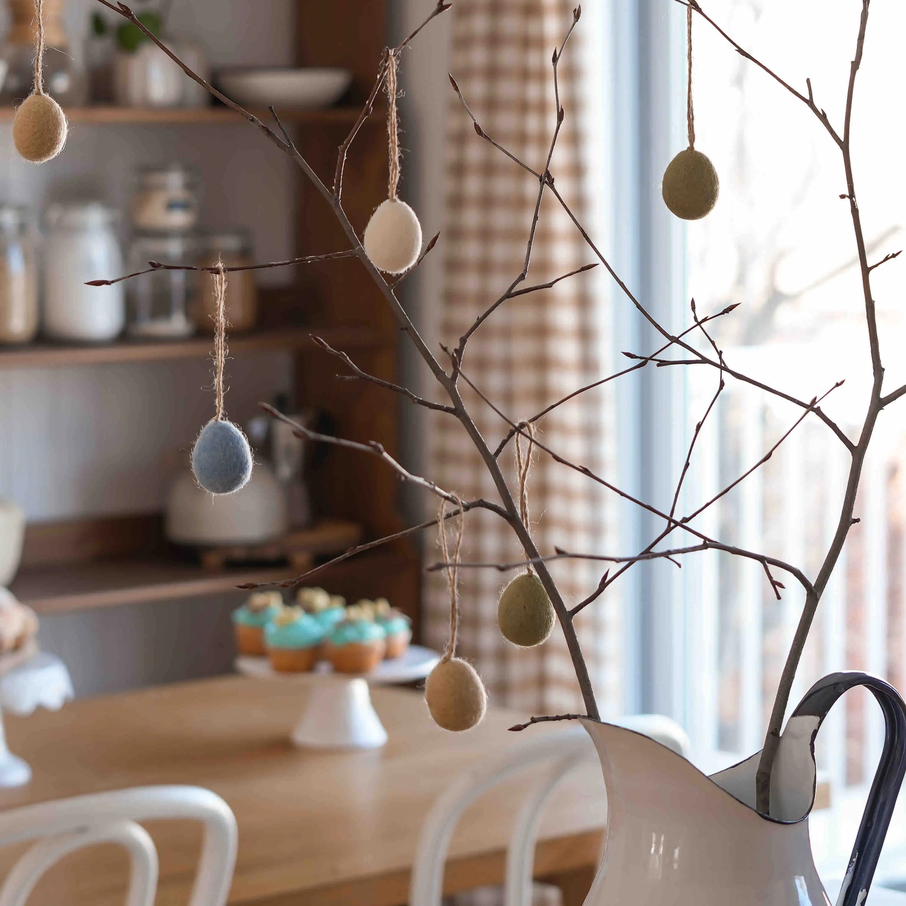 Set of Plain Mini Artisan Egg Ornaments