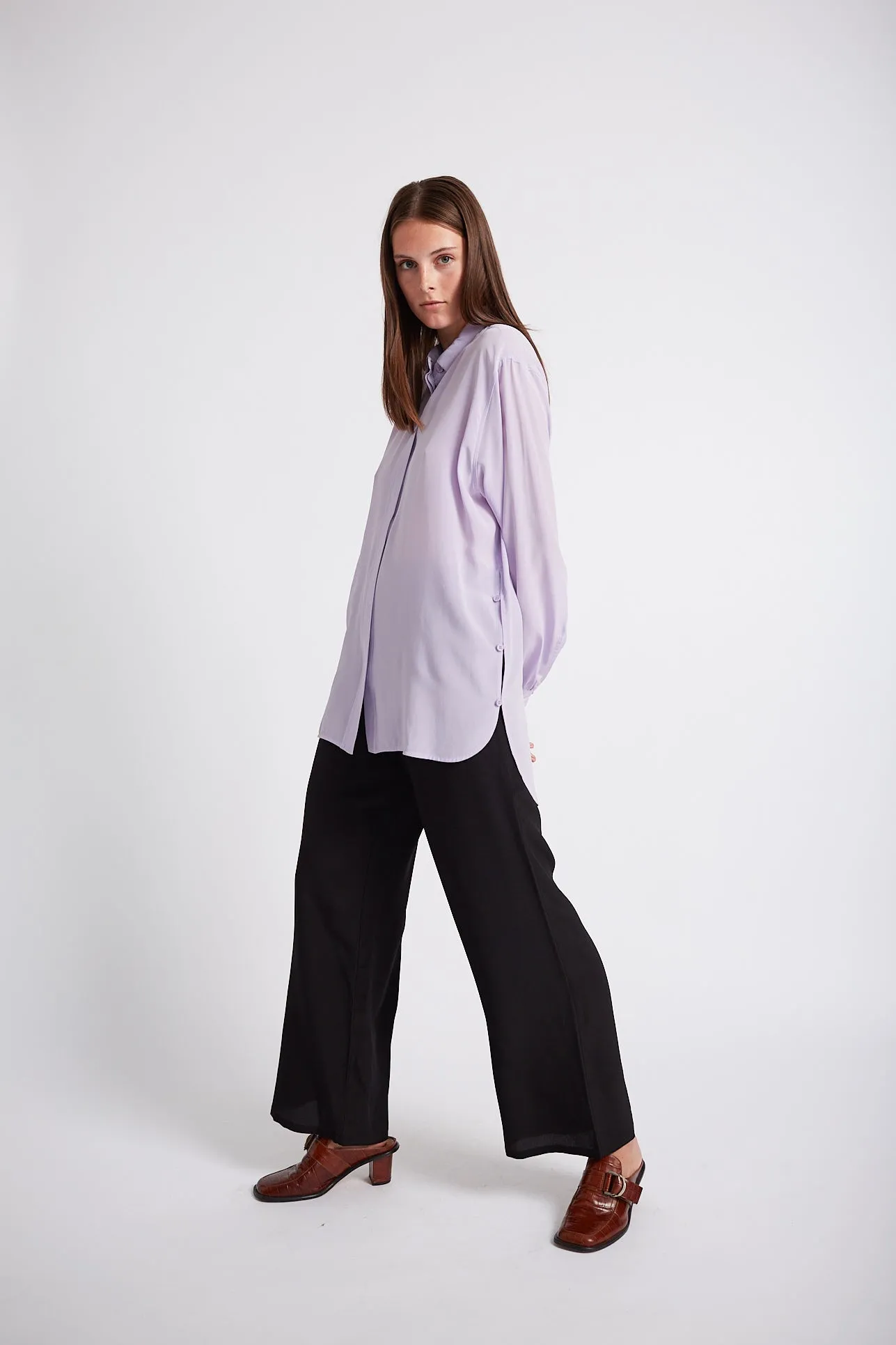 SHELBY SILK SHIRT LIGHT PURPLE