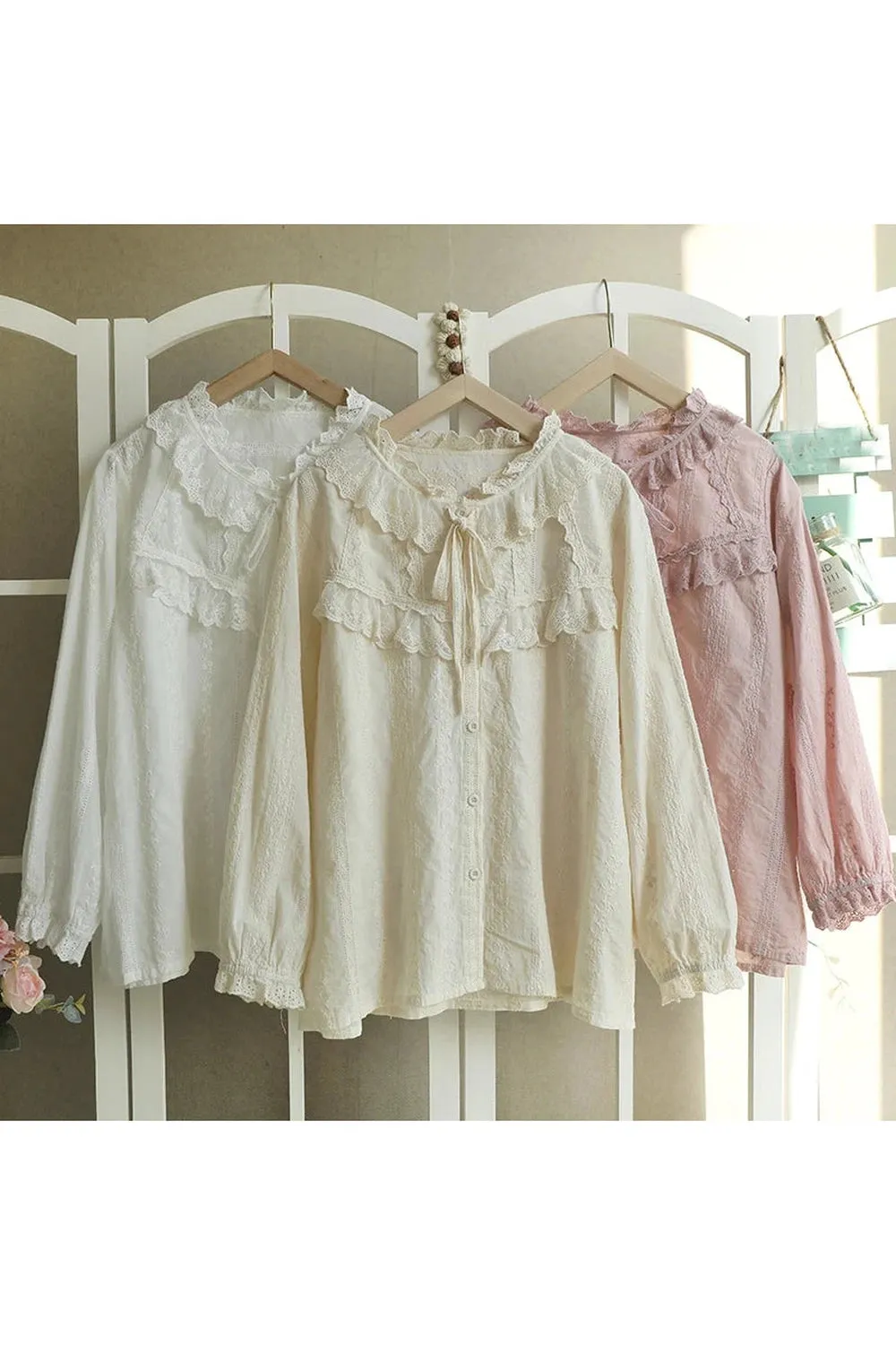 Solid Color Embroidered Shirt