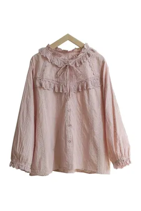 Solid Color Embroidered Shirt