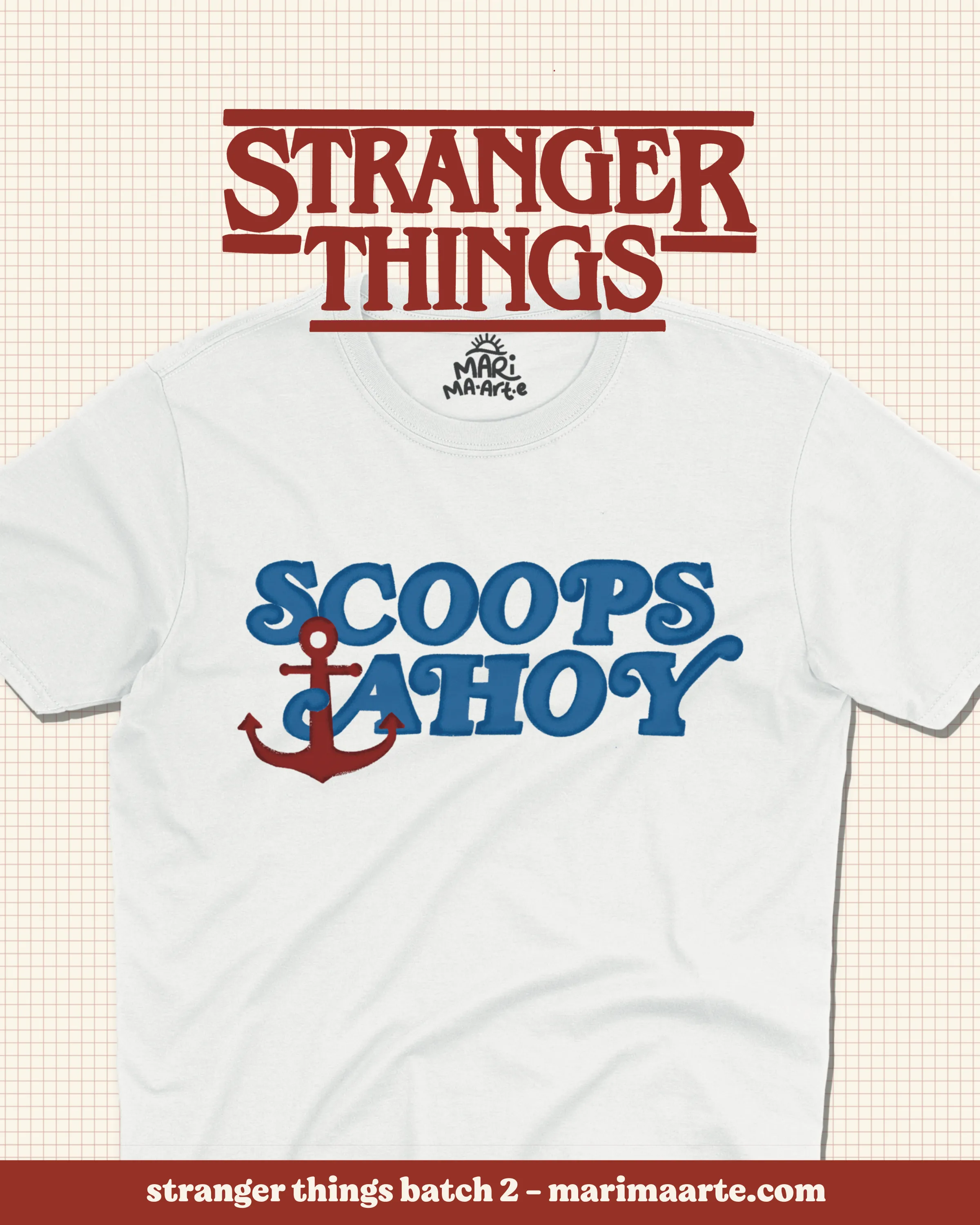 STRANGER THINGS SCOOPS AHOY SHIRT