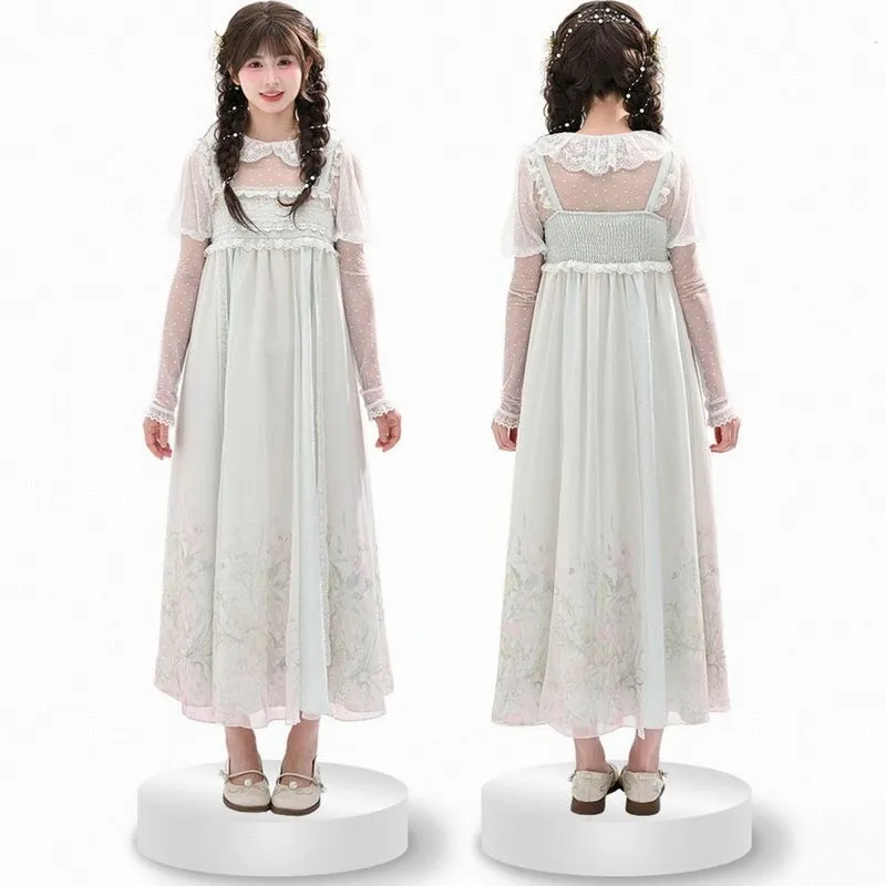 Summer Holiday Style White Lace Fairy Dresses