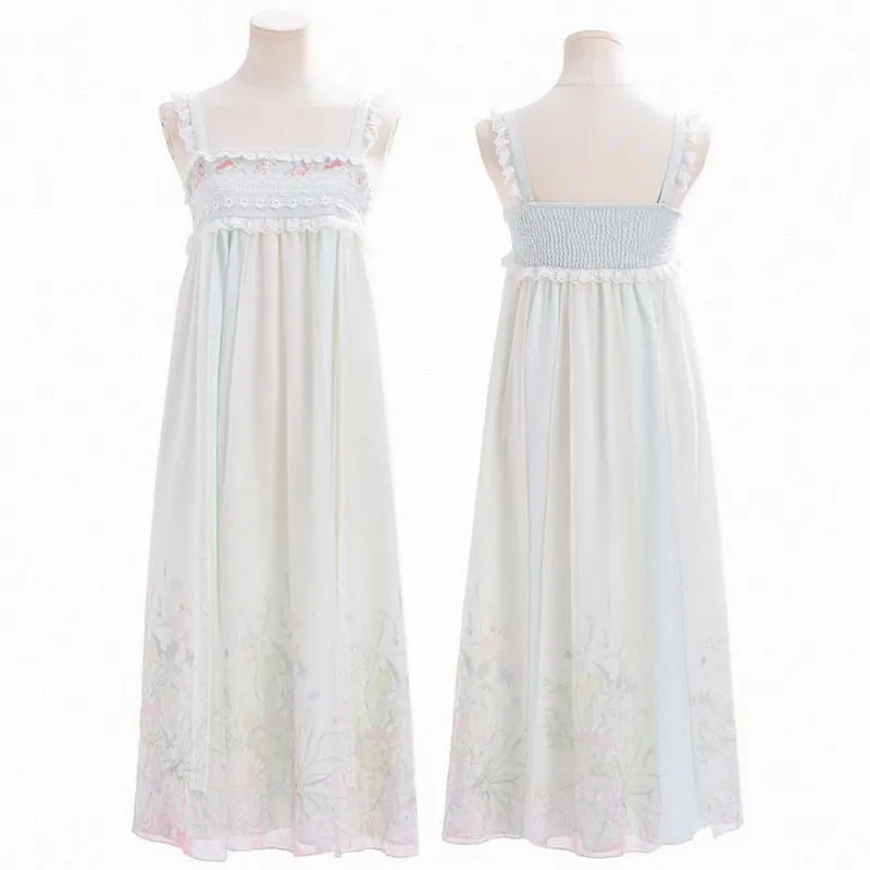 Summer Holiday Style White Lace Fairy Dresses