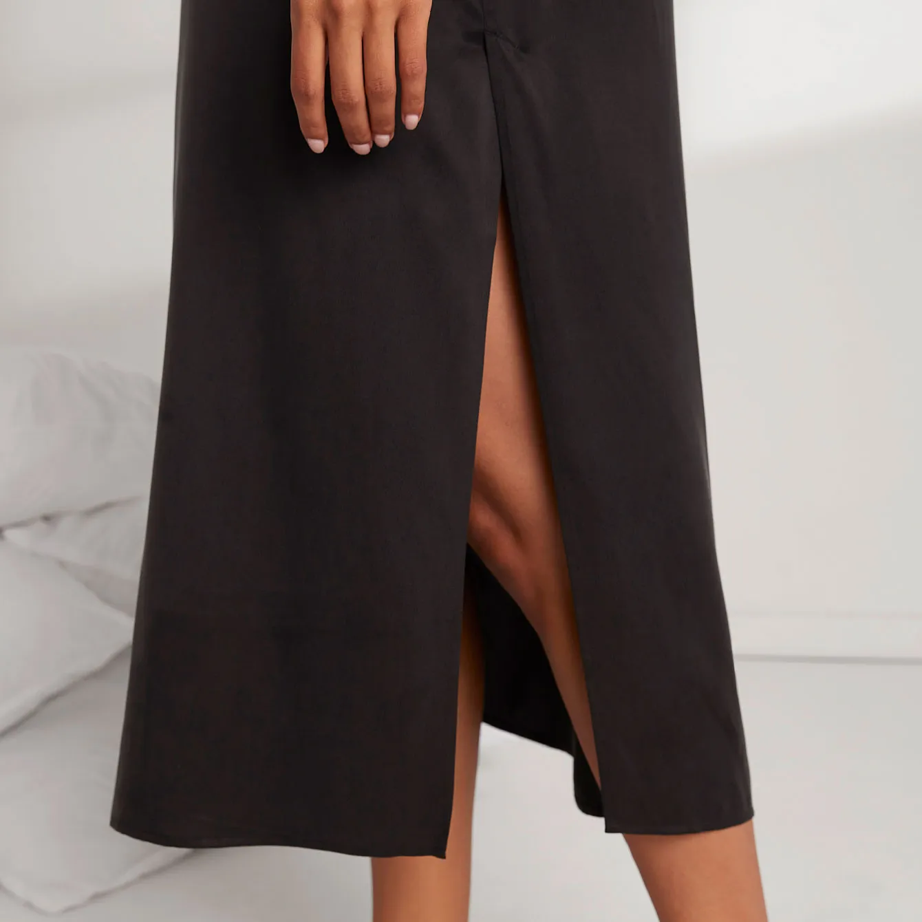 Washable Silk Maxi Pullover Dress