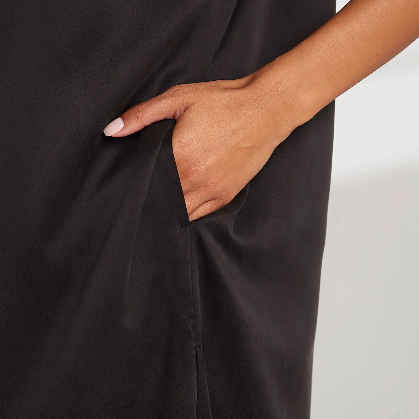Washable Silk Maxi Pullover Dress