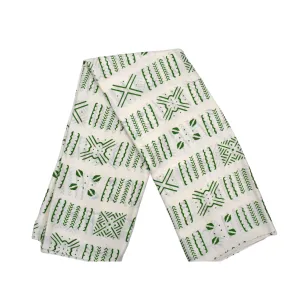 White and Green African Silk - SS39