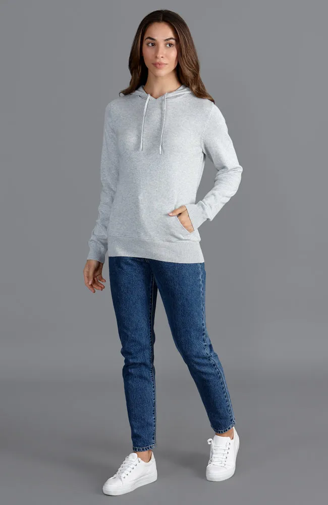 Womens Pure Cotton Knitted Hoodie