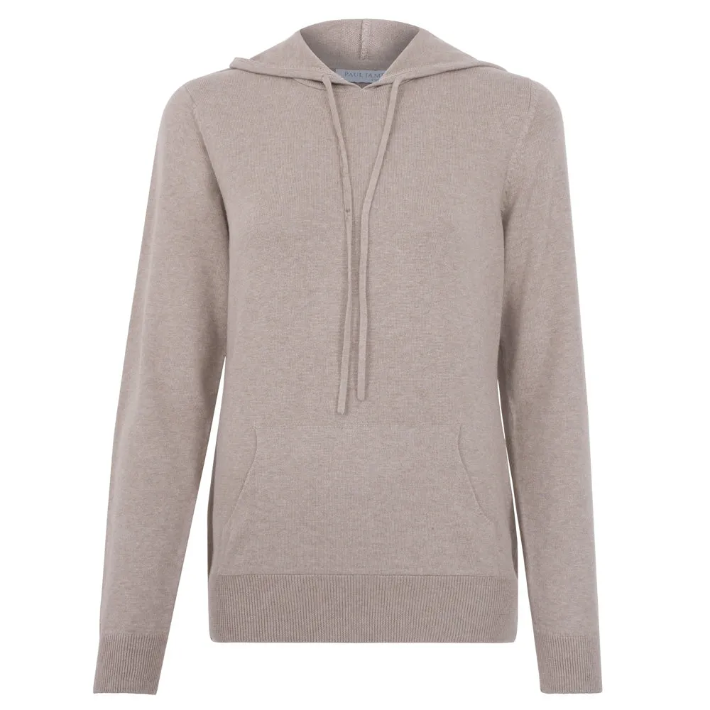 Womens Pure Cotton Knitted Hoodie