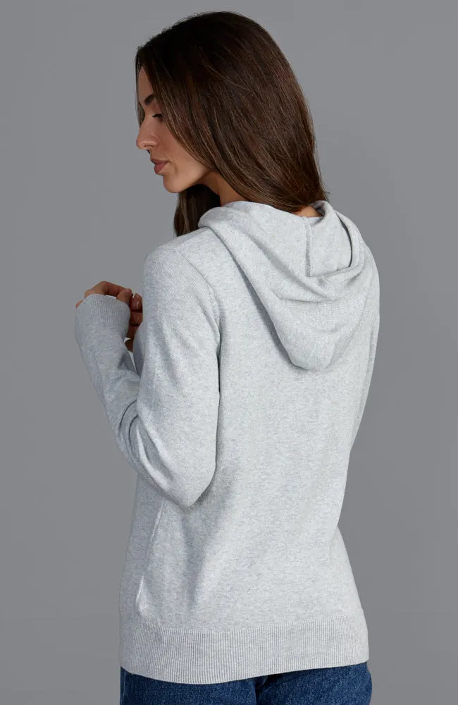 Womens Pure Cotton Knitted Hoodie