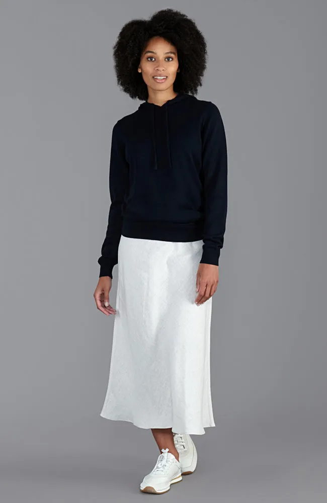 Womens Pure Cotton Knitted Hoodie