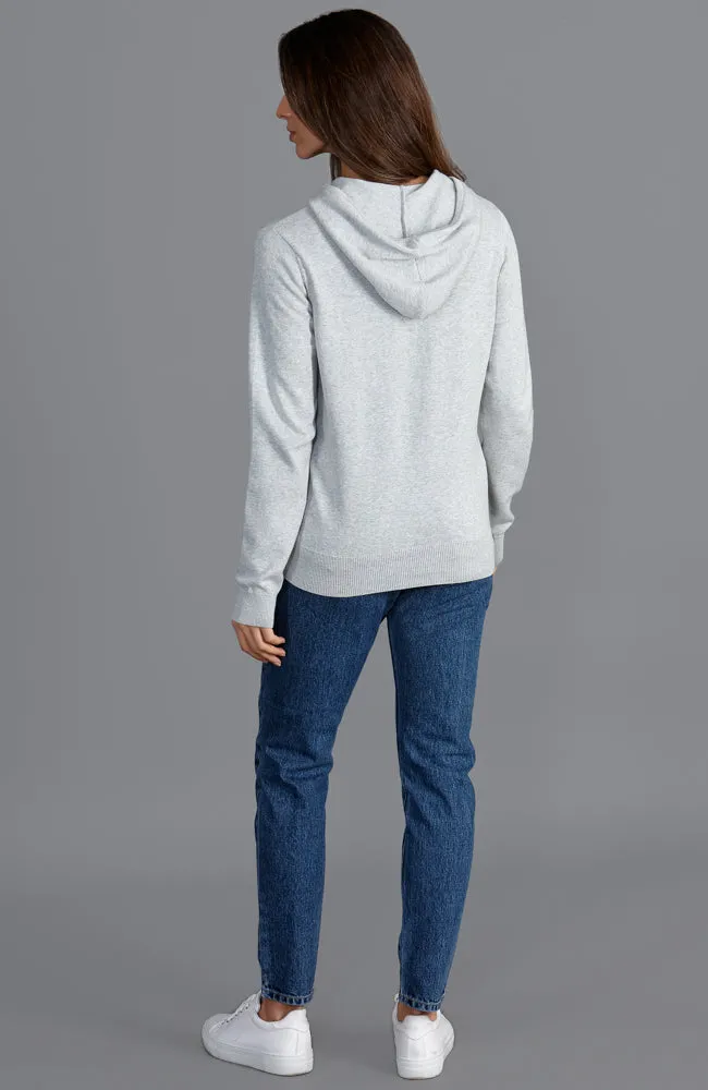 Womens Pure Cotton Knitted Hoodie