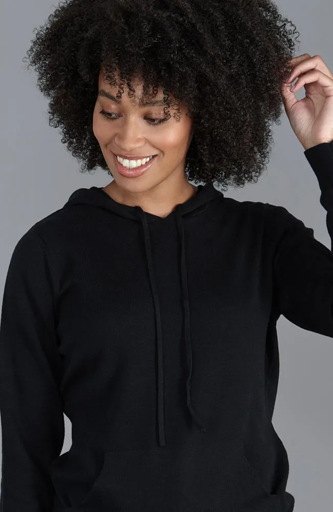 Womens Pure Cotton Knitted Hoodie