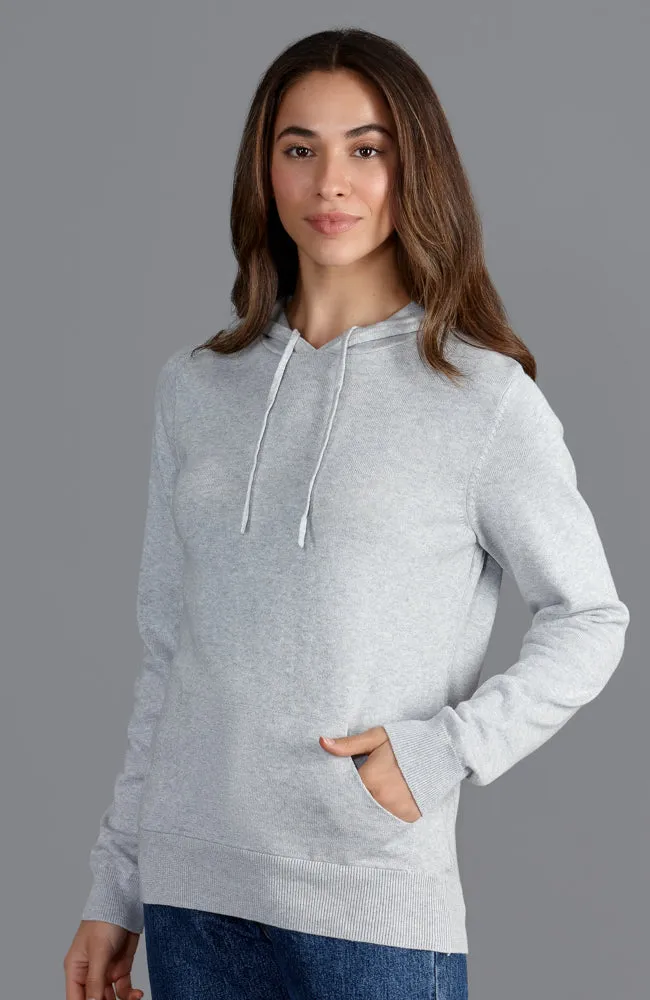 Womens Pure Cotton Knitted Hoodie